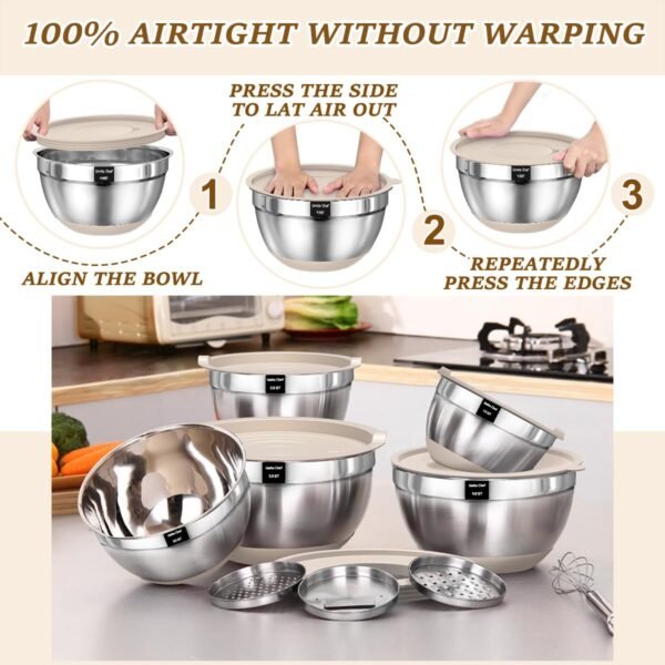Mixing Bowls with Airtight Lids Set - Image 3