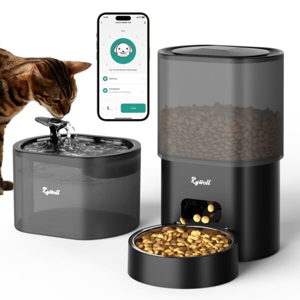 Automatic Cat Feeder and Water Fountain