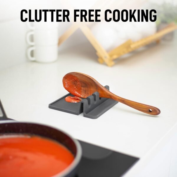 Silicone Utensil Rest with Drip Pad - Image 6