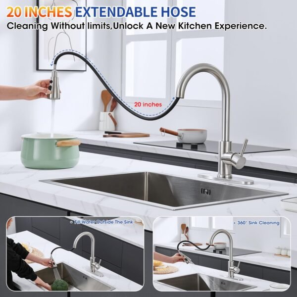 Kitchen Faucets with Pull Down Sprayer - Image 9