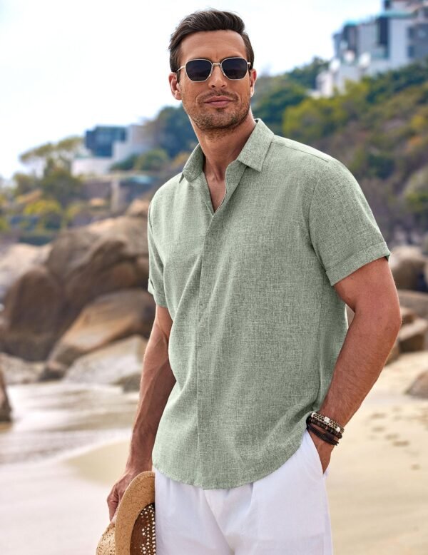 Men's Casual Shirts Button Up - Image 4