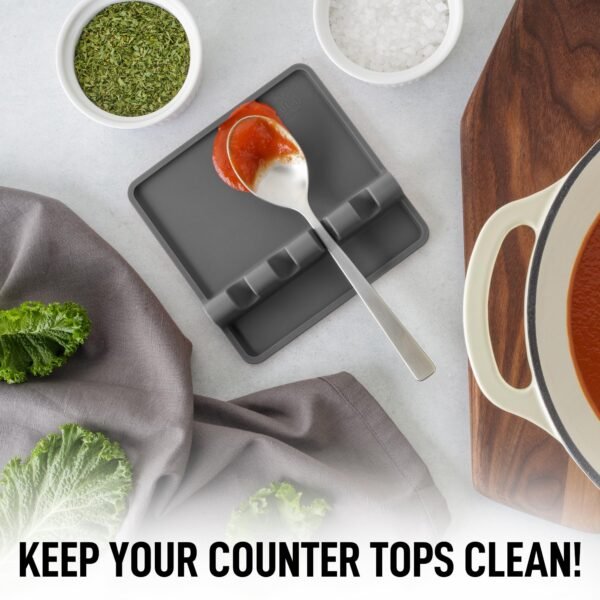 Silicone Utensil Rest with Drip Pad - Image 7