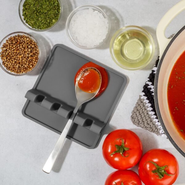 Silicone Utensil Rest with Drip Pad - Image 3