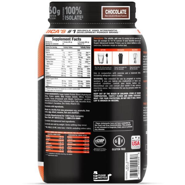 Super Advanced Whey Protein Isolate Powder - Image 3